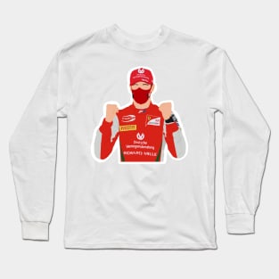 Mick Schumacher after winning the Formula 2 championship of 2020 Long Sleeve T-Shirt